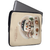 Cute Needle Felted Snowman Snowglobe Laptopschutzhülle (Vorne Rechts)