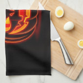 Cute Neon Pumpkin Halloween Kitchen Towel Geschirrtuch (Viertel Falte)