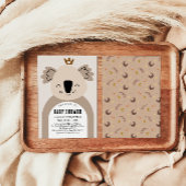 Cute Neutral Koala Boho Baby Shower Einladung