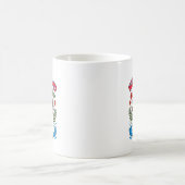 Cute New Zealand Girl With Fern And Waves Dor Kids Kaffeetasse (Mittel)
