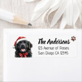 Cute Newfoundland Dog with Santa Hat (Insitu)