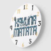 Cute Nice Lovely Hakuna Matata Design Text Art Große Wanduhr (Winkel)