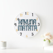 Cute Nice Lovely Hakuna Matata Design Text Art Große Wanduhr (Zuhause)