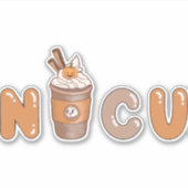 Cute NICU Coffee Halloween Design Aufkleber (Vorderseite)