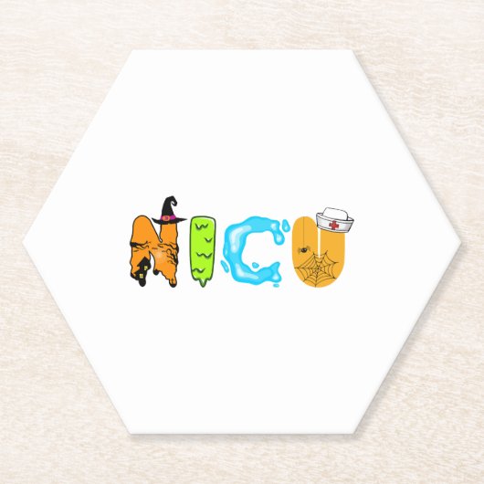 Cute NICU Halloween Design Untersetzer (Vorderseite)