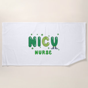 Cute NICU Krankenschwester St. Patrick's Design Strandtuch