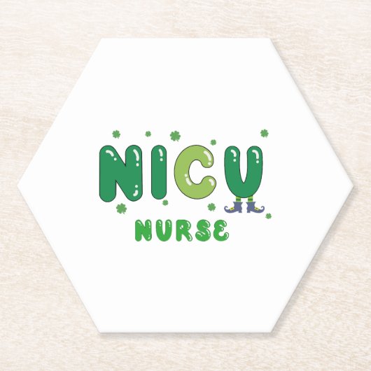 Cute NICU Krankenschwester St. Patrick's Design Untersetzer (Vorderseite)