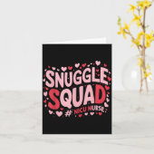 Cute Nicu Nurse Valentines Day Snuggle Squad Neona Karte (Gelbe Blume)