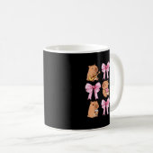 Cute Nk Coquette Bow Kawaii Capybara Lover Kaffeetasse (VorderseiteRechts)