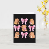 Cute Nk Coquette Bow Kawaii Capybara Lover  Karte (Gelbe Blume)