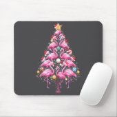 Cute Nk Flamingo Christmas Tree Santa Hat Trocal P Mousepad (Mit Mouse)