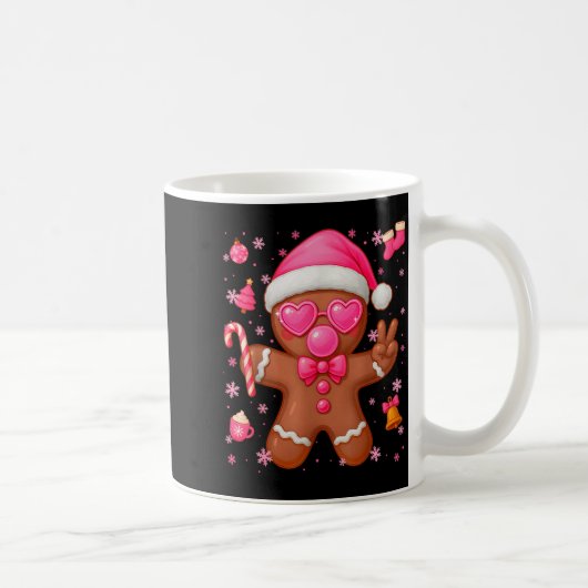 Cute Nk Gingerbread Bubble Gum Christmas Xmas Girl Kaffeetasse (Rechts)