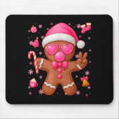 Cute Nk Gingerbread Bubble Gum Christmas Xmas Girl Mousepad (Vorne)