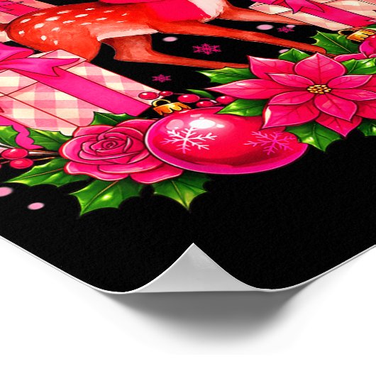 Cute Nk Reindeer Snowflake Pajamas Pjs Christmas X Poster (Ecke)