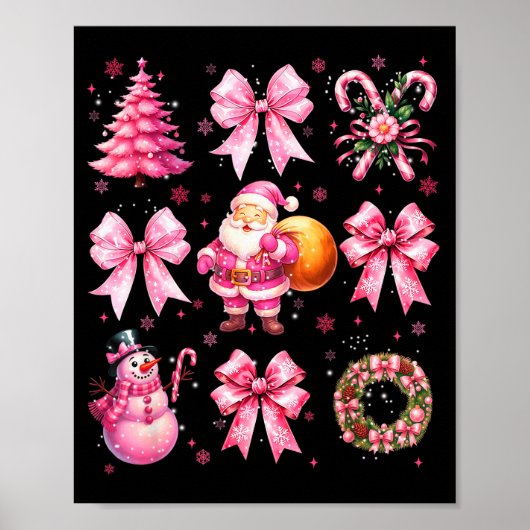 Cute Nk Santa Coquette Snowman Christmas Xmas Wome Poster (Vorne)