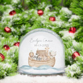 Cute Noah's Ark with Custom Baby Name Schneekugeln (Weihnachten)