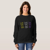 Cute Nonbinary Pride Foxes  Proud LGBTQ Pansexual  Sweatshirt (Vorne ganz)