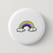 Cute Nonbinary Rainbow Button (Vorderseite)