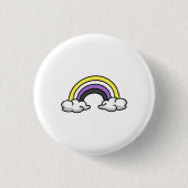 Cute Nonbinary Rainbow Button (Vorderseite)