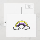 Cute Nonbinary Rainbow Postkarte (Vorne/Hinten)