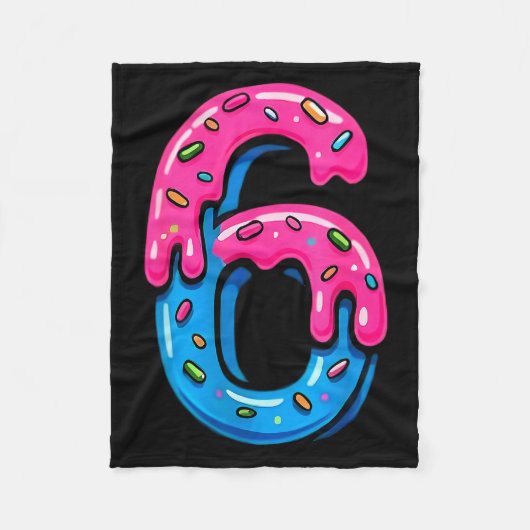 Cute Number 6 Ice Cream Drip 67 Meme Costume Coupl Fleecedecke (Vorderseite)