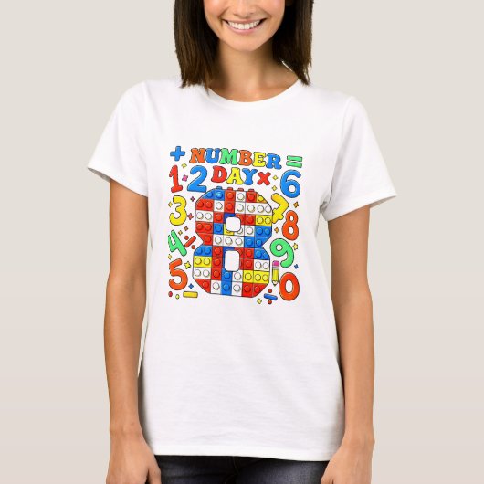 Cute Numbers Maths Learning Cartoon T Shirt KidsUK (Vorderseite)