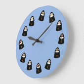 Cute Nuns Große Wanduhr (Winkel)