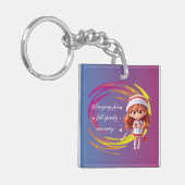 Cute Nurse Cartoon Keychain – Speedy Recovery Gift Schlüsselanhänger (Vorderseite links)