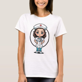 Cute Nurse Cartoon Women's T-Shirt