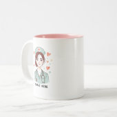 Cute Nurse Coffee Mug Gift Zweifarbige Tasse (Vorderseite Links)