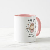 Cute Nurse Gift Mug: "Nursing is a Work of Heart" Tasse (VorderseiteRechts)