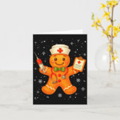Cute Nurse Gingerbread Pjs Christmas Xmas Nurse Rn Karte (Gelbe Blume)