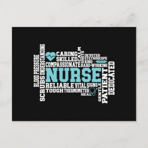 Cute Nurse RN LVN Nursing School Medical Feiertagspostkarte