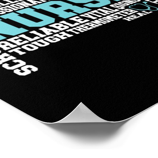 Cute Nurse RN LVN Nursing School Medical Poster (Ecke)