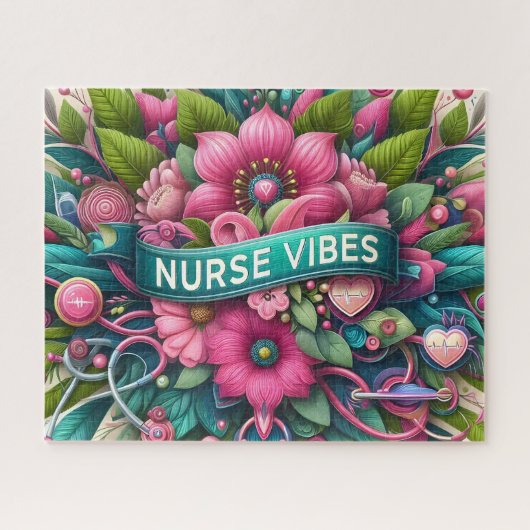Cute Nurse Vibes Puzzle (Horizontal)