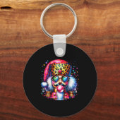 Cute Nutcracker Blowing Bubble Gum Nk Christmas Pa Schlüsselanhänger (Vorderseite)