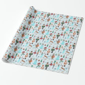 Cute Nutcracker Pastel Blue Christmas Holiday Geschenkpapier (Ungerollt)