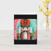 Cute Nutcracker Xmas Bows Christmas Pjs Girl Women Karte (Gelbe Blume)