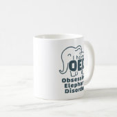 Cute Obsessive Elefant Disorder Kaffeetasse (VorderseiteRechts)
