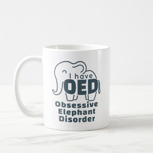 Cute Obsessive Elefant Disorder Kaffeetasse (Links)