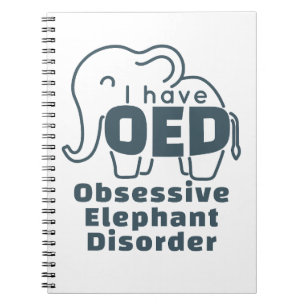 Cute Obsessive Elefant Disorder  Notizblock