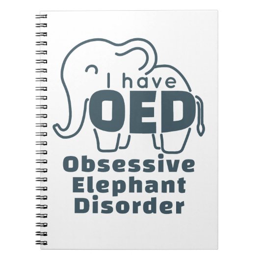 Cute Obsessive Elefant Disorder Notizblock (Vorderseite)