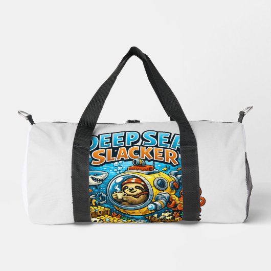 Cute Ocean Adventure Humor, Funny Sloth Diving art Duffle Bag (Vorderseite)
