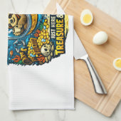 Cute Ocean Adventure Humor, Funny Sloth Diving art Geschirrtuch (Viertel Falte)