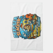 Cute Ocean Adventure Humor, Funny Sloth Diving art Geschirrtuch (Vertikal)