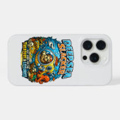 Cute Ocean Adventure Humor, Funny Sloth Diving art iPhone Hülle (Rückseite (Horizontal))