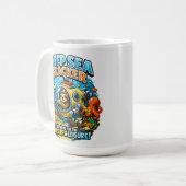 Cute Ocean Adventure Humor, Funny Sloth Diving art Kaffeetasse (Vorderseite Links)
