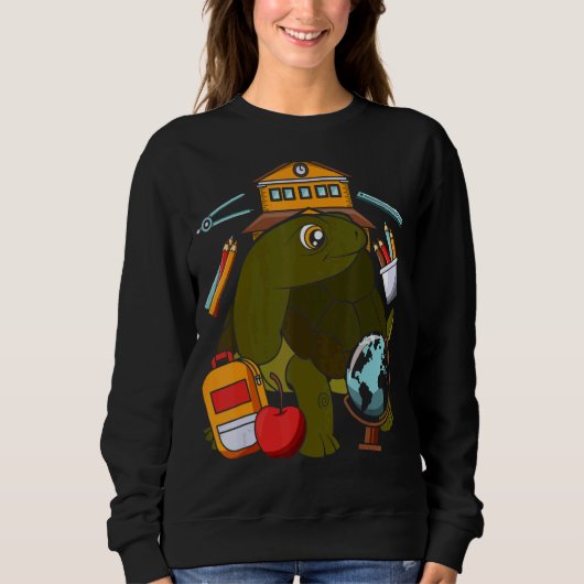 Cute Ocean Animal Kids School Student Sea Turtle Sweatshirt (Vorderseite)