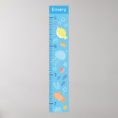 Cute Ocean Animals Growth Chart Poster (Vorne)