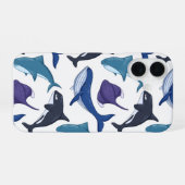 Cute Ocean Animals Pattern Phone Case iPhone 16 Hülle (Rückseite (Horizontal))
